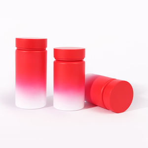 Botella PET Roja Degradada de 100 ml con Tapa de Rosca para Productos de Salud, Cápsulas de Vitaminas, Dulces, Tabletas Nutricionales, Píldoras Farmacéuticas - Product Image 3