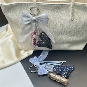 Colgante de lazo brillante 'Cowboy Love' de acero inoxidable, llavero para bolso de malla <span class=keywords><strong>con</strong></span> diseño de lápiz labial, decoración para mochila - Product Image 6