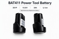 بطارية بديلة ليثيوم أيون 10.8 فولت 3.0 أمبير ساعة BAT411 متوافقة مع أدوات الطاقة وأدوات الحدائق مثل المثقاب والمفك ومقص تشذيب الحدائق