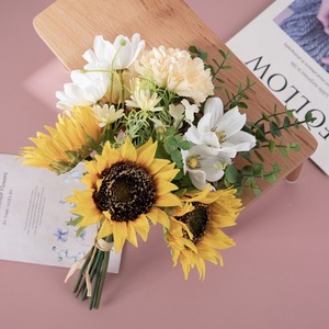 Ramo de Girasoles Artificiales Rose Peninsula, Tela Plástica Tejida, Decoración para Bodas y Hogar CF01292 - Product Image 2