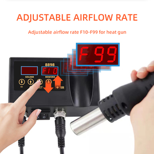 8898 2-in-1 Multi-functional SMD Rework <strong>Soldering</strong> Station with 60W <strong>Soldering</strong> <strong>Iron</strong> and 600W Heat Gun for Repairing - Product Image 6