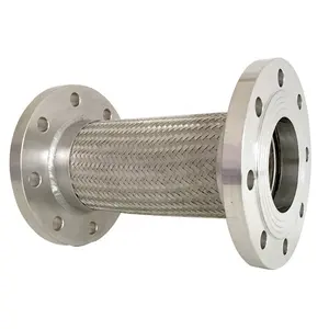 Corrugated metal stainless steel 316 flange joint flexible braided ss expansion bellow hose