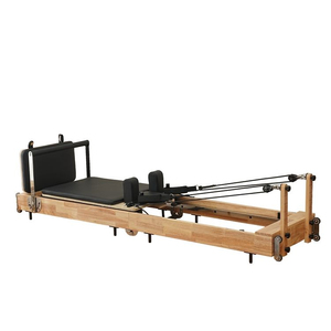 Cama de Pilates Plegable Clásica de Roble, Equipo de Entrenamiento de Pilates de Madera Personalizable, Cama de Ejercicio Plegable Portátil para el Hogar y el Estudio - Product Image 2