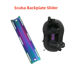 Placa Trasera de Titanio para Buceo Técnico, Resistente al Agua Salada y a la Corrosión, Anodizada Arcoíris, 2mm, para Wing BCD - Product Image 1