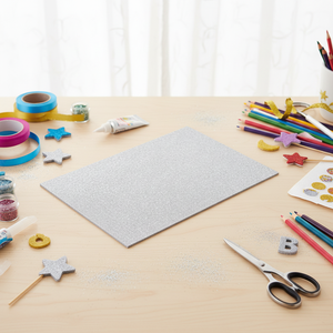 Foglio di schiuma di Glitter argento 2mm di spessore 40cm X 60cm senza adesivo per l'artigianato e decorazioni Polyfoam categoria di prodotto - Product Image 3