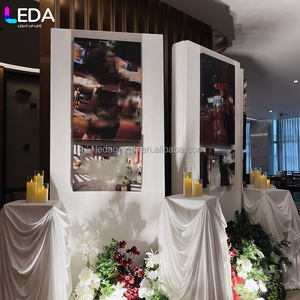 LEDA Customized modern wedding backdrop white arched acrylic welcome photo backdrop decoration - Product Image 3