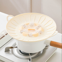 Couvercle en silicone anti-débordement de qualité alimentaire, résistant à la chaleur, anti-éclaboussures pour cuiseur vapeur, casserole, bouillie, soupe, cuisine
