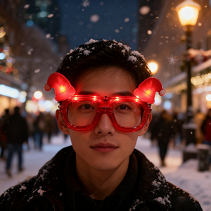 Gafas LED de Navidad, Accesorios para Fiestas, Seguras y Prácticas, Mejoran el Ambiente Divertido para Reuniones Familiares y Festivales, Directo de Fábrica - Product Image 2