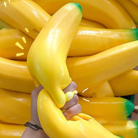 Jouet anti-stress en plastique souple TPR, simulation de banane géante, pour adultes