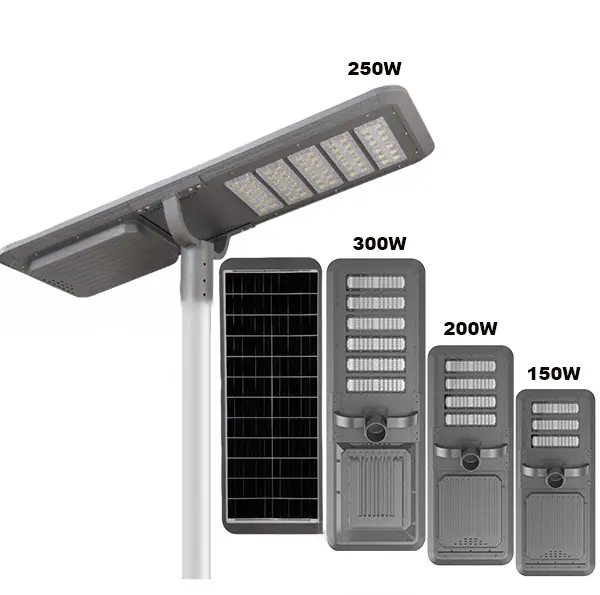 Projector big lens Yard Module Design Exterior Solares Outside Automatic road all in one solar led street light hot sale