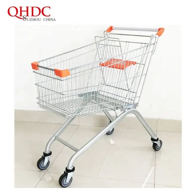 Shopping push cart standard supermarket trolley dimensions
