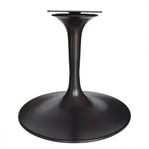 טוליפ שולחן בסיס מודרני זול שחור בר עגול קפה אוכל גדול הכן קפה מסעדת אוכל סארינן טוליפ שולחן בסיס