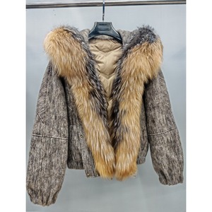 OFTBUY 2026 Abrigo de Plumón de Lana de Lujo para Mujer, Cuello de Piel de Zorro Auténtica, Chaqueta Corta Acolchada con 90% Plumón de Ganso, Venta al por Mayor, MOQ Bajo, Personalizable - Product Image 4