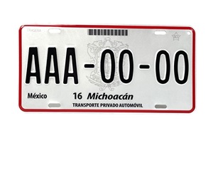 Placas de Matrícula de Automóviles de México en Tamaño Americano, Placas de Licencia de Automóvil de Aluminio para Contratos Gubernamentales, Placas de Registro de Automóviles - Product Image 3