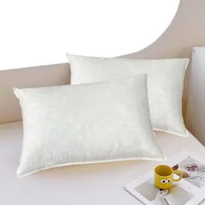 Soft And Supportive 48874CM 100% Cotton Fabric Bed Pillows Home And Hotel Feather Pillows
