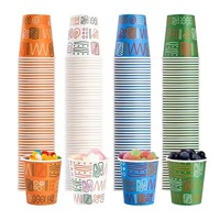 Gobelets en papier jetables imperméables à paroi simple, isolés, imprimés sur mesure pour boissons chaudes (café, thé) - Vente en gros