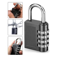 Cadenas à combinaison à 4 chiffres en métal, accessoire de voyage sécurisé pour bagages