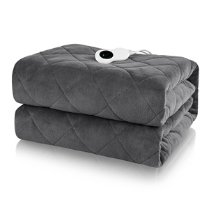 Heated Fitted Mattress Cover Coral Fleece Electric Heating Mattress <b>Pad</b> Luxury Digital Controller Auto Timer Adjustable Temper - Product Image 2