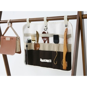 Kit de rangement pour la <span class=keywords><strong>cuisine</strong></span> d'extérieur portable avec logo personnalisé sac en tissu pour l'extérieur le camping les couverts sac en toile pour le voyage le pique-nique les couverts sont suspendus - Product Image 1