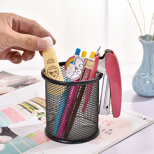 ที่ใส่ปากกาแบบตาข่ายโลหะทรงกลมสำหรับจัดเก็บบนโต๊ะทำงาน รุ่น AY251 - Product Image 2