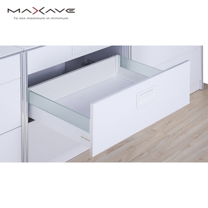 slim box metal drawer slides drawer guide soft close full extension slide glass drawer system box for kitchen cabinet