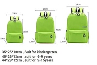 Sac à Dos Scolaire Personnalisable 3 Tailles, Sacs d'École Étanche Filles, Cartable Décontracté pour Enfants