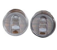 Couvercle coulissant en plastique anti-fuite avec trou pour paille, de remplacement, pour gobelets de 20oz et 16oz, vente en gros