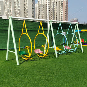 स्कूल और शॉपिंग मॉल के लिए प्लेग्राउंड आउटडोर/इनडोर स्टील स्विंग गैर-संचालित 4-व्यक्ति क्षमता का उपयोग करते हैं - Product Image 2