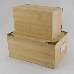 Luxury Unfinished Wood Storage Trinket Nesting Box Handmade Wooden Jewely Packaging Box With Logo