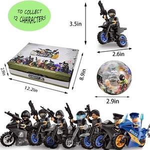 Gacha <span class=keywords><strong>divertente</strong></span> capsula giocattoli <span class=keywords><strong>cartone</strong></span> <span class=keywords><strong>animato</strong></span> 75mm palla di plastica con SWAT polizia blocco di costruzione per Gashapon distributore automatico scatola cieca regalo - Product Image 4