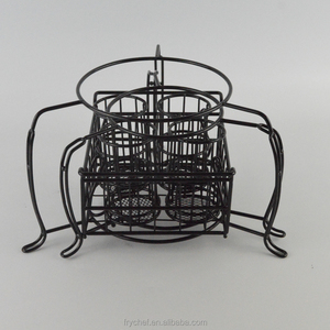 Juego de platos de exhibición con soporte de Metal, estante de exhibición de comida para comedor, Buffet, 7 piezas, color negro - Product Image 4