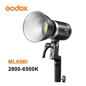 Godox ML60BiLEDビデオライト60WML60Bi-Color 2800K-6500K Bowensマウントポータブル屋外LEDライト内蔵FXエフェクト