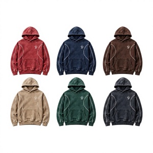 Sudadera con Capucha Unisex 100% Algodón Felpa Antiarrugas 470g, Color Sólido, Bolsillo Canguro Frontal, Corte Holgado - Product Image 5