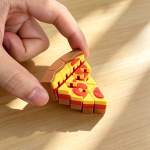 Statuette Modello 3D Stampate per Alleviare lo Stress, Divertenti Simulazioni di Pizza Pixel - Product Image 1