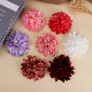 Cabezas de Flores de Crisantemo Artificiales de Seda de 10 cm, para Bodas, Manualidades, Accesorios para el Cabello, Zapatos, Bolsos, Flores de Tela Hechas a Mano - Product Image 1