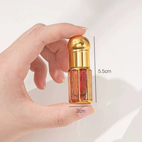 Botol Roller parfum kaca, wadah parfum kaca mewah, botol Roller, kemasan minyak esensial kosmetik, warna 3ml 6ml 12ml