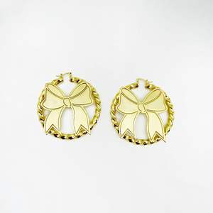Boucles d'oreilles clous en acier inoxydable plaqué or 18 carats avec motif de personnage de dessin animé personnalisé, style Jiayiou, pour femme, tendance, idéales pour les fêtes, en dropshipping - Product Image 3