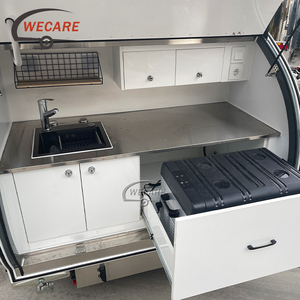 WECARE Petite caravane de <span class=keywords><strong>camping</strong></span>-<span class=keywords><strong>car</strong></span>, mini caravane tout-terrain, caravane compacte <span class=keywords><strong>en</strong></span> forme de larme, caravane <span class=keywords><strong>en</strong></span> forme de larme avec rangement traversant - Product Image 5