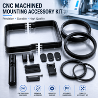 Componentes de Montagem de Precisão CNC, Kit de Suporte de Aço Estampado com Revestimento Preto, Conjunto de Ferragens de Montagem em Alumínio Anodizado