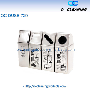 <span class=keywords><strong>Poubelle</strong></span> de recyclage pour cuisine O-Cleaning Home <span class=keywords><strong>90L</strong></span> avec couvercle basculant, <span class=keywords><strong>poubelle</strong></span> à <span class=keywords><strong>3</strong></span> <span class=keywords><strong>compartiments</strong></span>, <span class=keywords><strong>poubelle</strong></span> en acier inoxydable pour extérieur/intérieur - Product Image 3