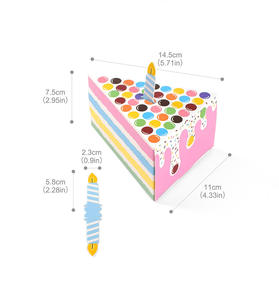 Venta caliente cumpleaños boda plegable triángulo pastel caja de regalo al por mayor pastel pastelería cajas de papel para pastel - Product Image 3