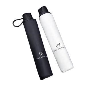 Factory Wholesale Custom Manual Three-Folding UV Protection <b>Windproof</b> Travel <b>Umbrella</b> Alloy Ribs 190T Nylon Custom Logo Print - Product Image 1