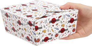 Caixas de Papelão Brancas para Alimentos, Resistentes a Vazamentos e Gordura, para Restaurantes, Catering e Festas - Product Image 4