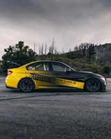 Film de protection de voiture mat, adhésif de transfert, film de peinture personnalisé pour voiture, noir et jaune, version sport, film de changement de couleur