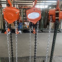 Palans à chaîne manuels 1 tonne (1000 kg) avec frein à double griffe, en acier allié G80, longueur de levage 3 m, pour usine de fabrication