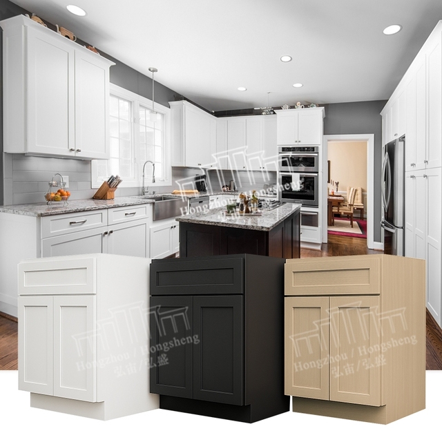 B24-B30 Wooden Kitchen Base Cabinet U.S.warehouse Fast-Shipping American Cabinet for Kitchen Shaker Cabinets for Home Renovation