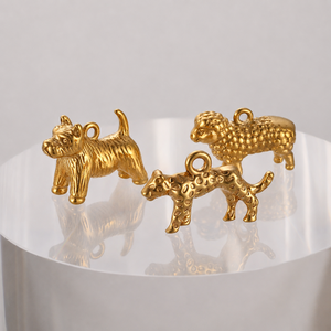Dijes de Acero Inoxidable 3D de Caballo, Perro, Oveja, Leopardo, Elefante, León Marino, Sin Decoloración, para Hacer Collares, Pulseras y Joyería - Product Image 3