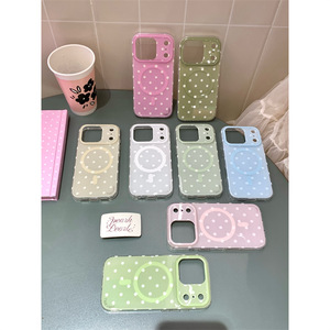 เคสโทรศัพท์ลายจุดแม่เหล็กสองชั้นแบบเรียบง่ายสำหรับฤดูร้อน ใช้ได้กับ iPhone 17 Pro Max 16 15 14 - Product Image 1