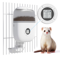 Distributeur automatique numérique de nourriture pour petits animaux (lapins, cochons d'Inde, hamsters) à fixation sur cage, avec 4 programmes de distribution temporisée
