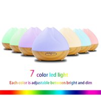 Diffuseur d'huiles essentielles à ultrasons 400 ml en plastique imitation bois, humidificateur d'arômes électrique à brume froide, vente en gros Shenzhen